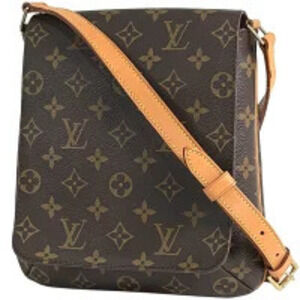 Louis Vuitton Musette Salsa Long Crossbody Shoulder Bag Monogram Brown